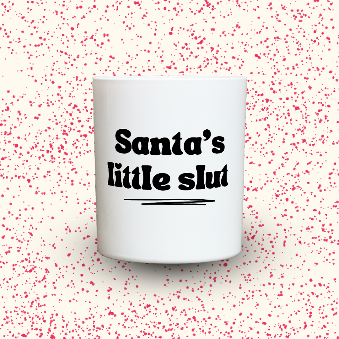 Duftkerze „Santa’s little slut“ von Kerzen der Herzen, Sojawachs im Glas