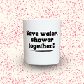 Duftkerze „Save water, shower together!“ von Kerzen der Herzen, Sojawachs im Glas