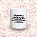 Duftkerze „Schwestern sind wie fette Oberschenkel. Sie bleiben zusammen.“ von Kerzen der Herzen, Sojawachs im Glas