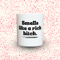 Duftkerze „Smells like a rich bitch.“ von Kerzen der Herzen, Sojawachs im Glas