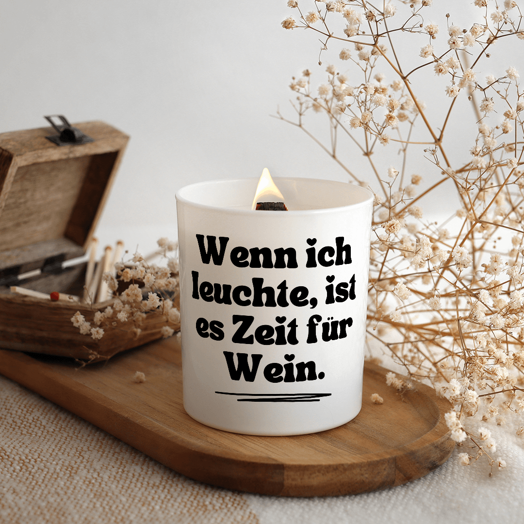 KDH  Duftkerze | Wenn ich leuchte, ist es Zeit für Wein.