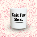 Duftkerze „Zeit für Sex.“ von Kerzen der Herzen, Sojawachs im Glas